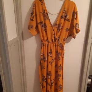 Floor Length Floral Jumpsuit